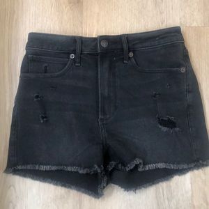 Abercrombie High Rise Distressed Jean Shorts